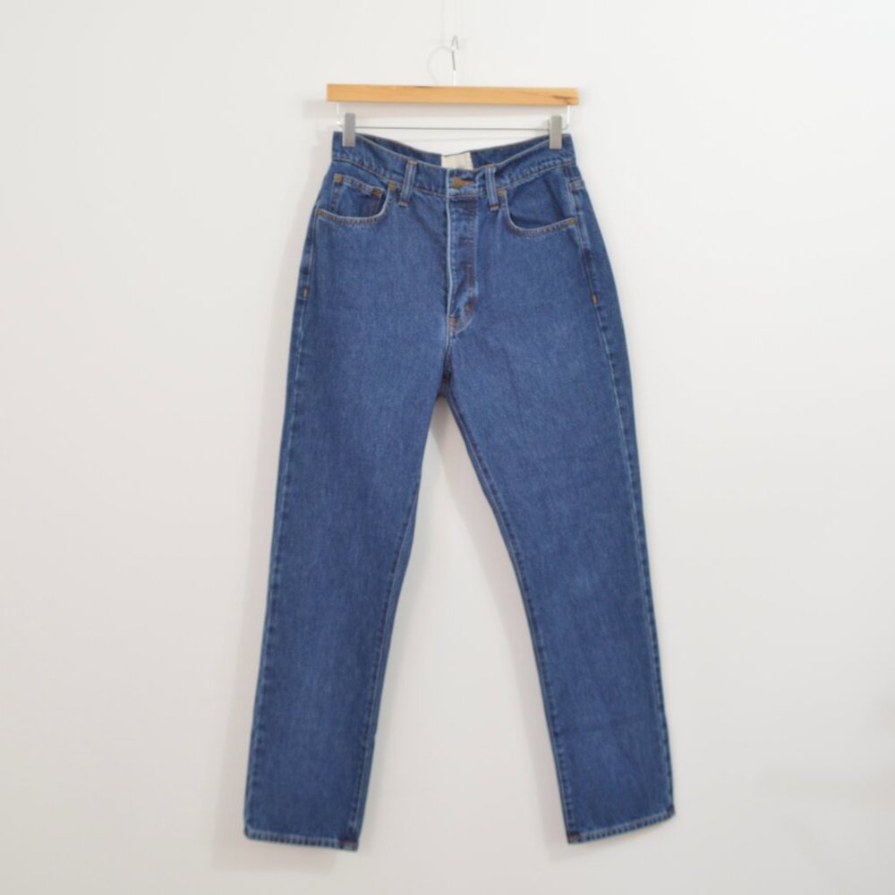 st. agni high rise dark wash 90s straight leg jeans size 28 like new